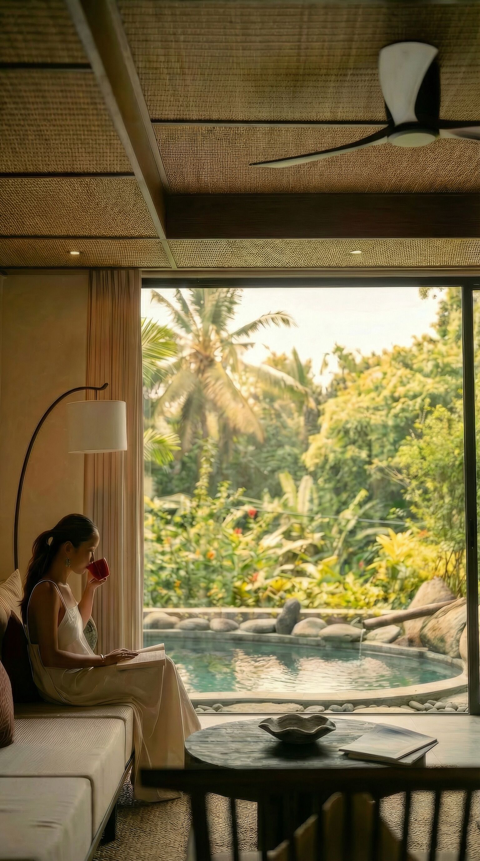 Grand Villa, 1 Bedroom, Balcony, Pool View | Living room