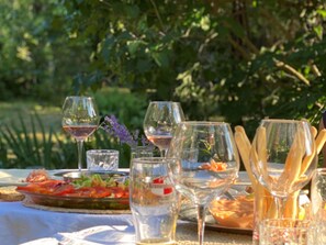 Outdoor dining - Characteristic country house with A/C and a pool (Séguret)