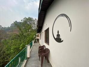 Uitzicht vanaf balkon
