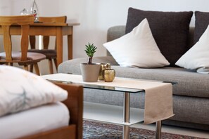 TV - Premium Guest Room 2 with Balcony and Wi-Fi (Bodman-Ludwigshafen)