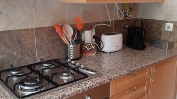 Fridge, oven, stovetop, dishwasher