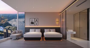 Panoramic Twin Room | Premium bedding, down comforters, pillowtop beds, free minibar - Maiyue Hotel-Chongqing Jiefangbei (Chongqing)