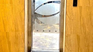 An elevator with a metallic interior and a digital display showing the number 3. - Hotel Royal Central Haridwar (Haridwar)