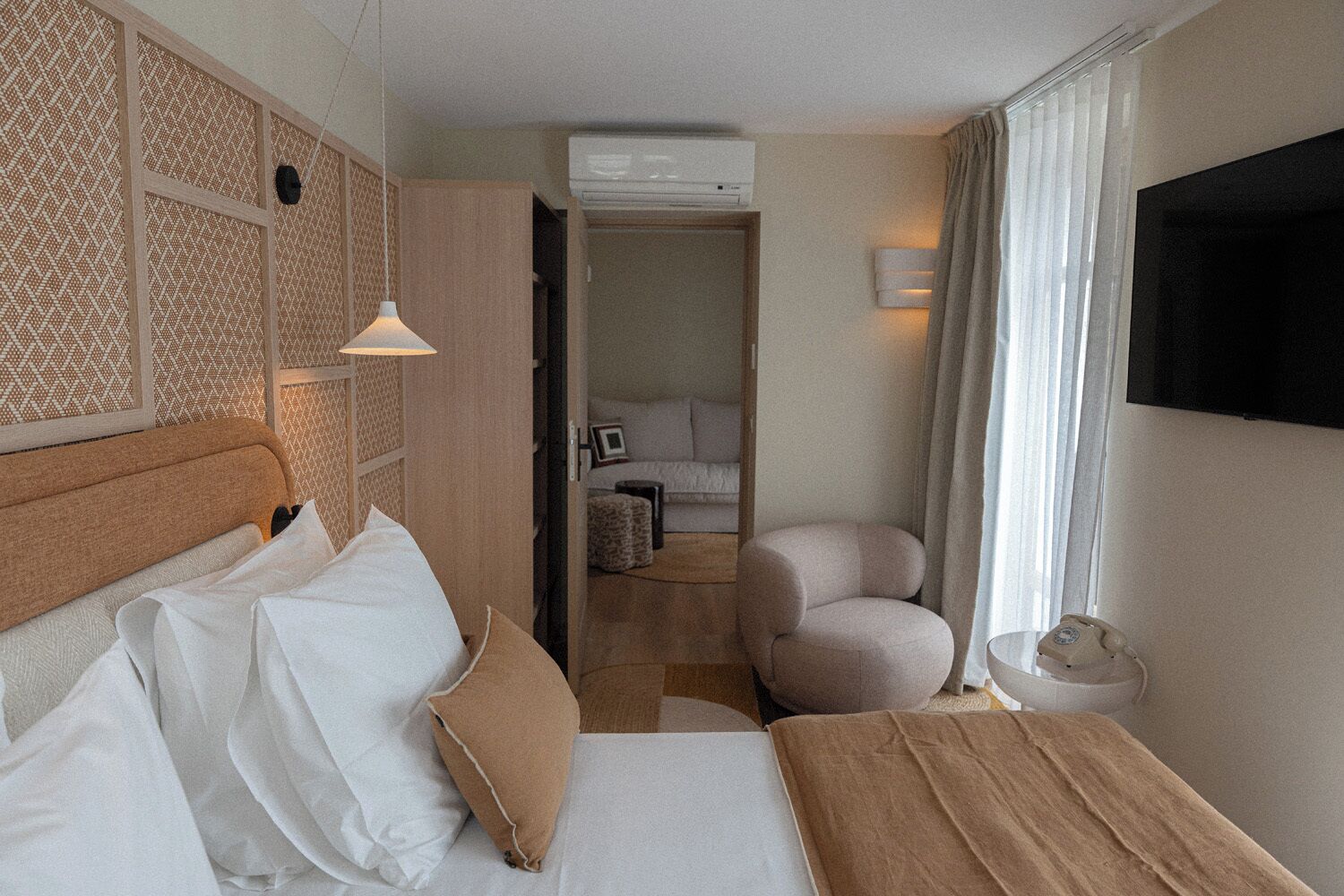 Suíte júnior, vista para o oceano | Roupas de cama premium, cofres nos quartos, quartos à prova de som