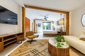 Suite | 1 slaapkamer, verduisterende gordijnen, een strijkplank/strijkijzer