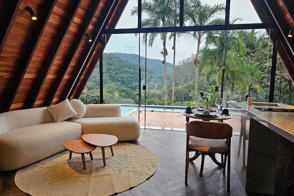 Cabaña exclusiva, vista a la montaña | Vista al jardín