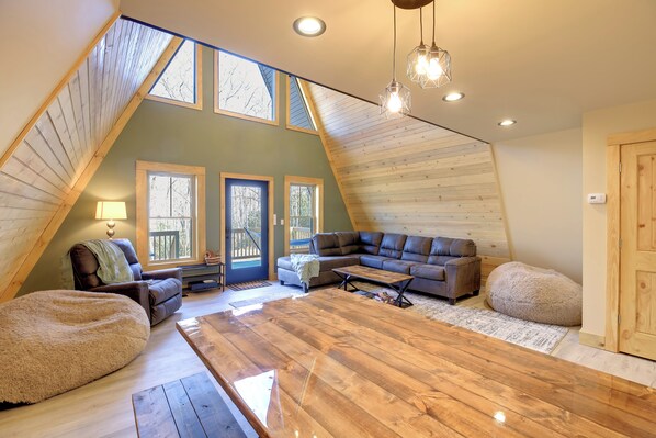 House (2 Bedrooms) | Interior - Wytheville A-frame Cabin w/ Wraparound Deck (Speedwell)