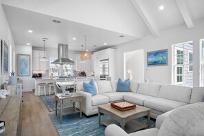 Smart TV, DVD player, books, video library