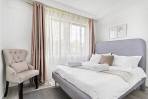 Desk, iron/ironing board, free WiFi, bed sheets