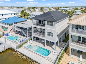 House, 6 Bedrooms | Exterior - Brand New Luxury Build 265 Carolina Ave: Heated Pool, Hot Tub 6 Bedroom Home (Fort Myers Beach)