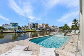 Pool - Brand New Luxury Build 265 Carolina Ave: Heated Pool, Hot Tub 6 Bedroom Home (Fort Myers Beach)