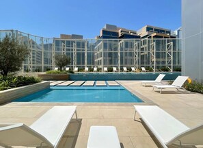 Apartment, 1 Bedroom, Accessible, Smoking | Pool | Outdoor pool - Smart and Stylish Apartment With Beautiful Views of the Burj Khalifa Down Town! (Dubai)