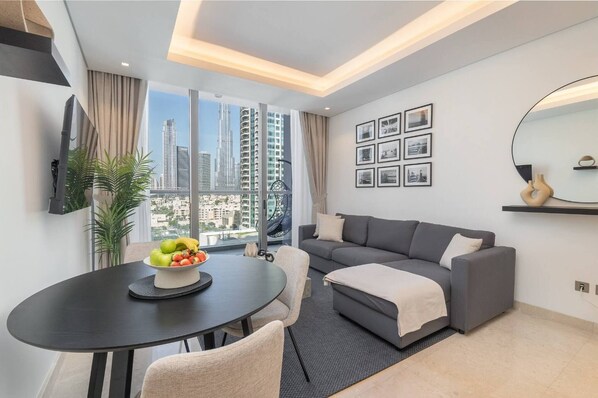 Apartment, 1 Bedroom, Accessible, Smoking | Living room - Gorgeous Stay in Downtown Dubai (Dubai)