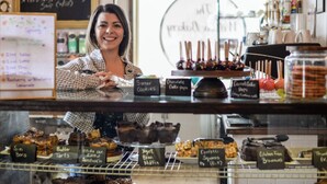 A bakery counter with various baked goods displayed, including brownies, cookies, and cake pops. - Newly Built Ocean View Cottage, Minutes To Thunder Cove Beach (Kensington)