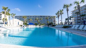 A heated pool - Beachfront-Pool/Tennis/Pickleball-Tiki Bar-A506 (Panama City Beach)