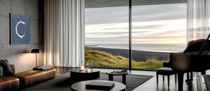 Suite ejecutiva, vistas al río | Escritorio, tabla de planchar con plancha, wifi gratis y ropa de cama