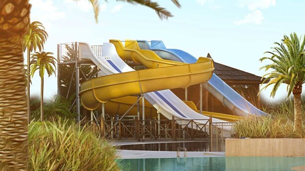 A water park with multiple slides and a pool area. - Sirius Town Residence & SPA Beautiful Pools, Full GYM, 2 mins to beach (Antalya)