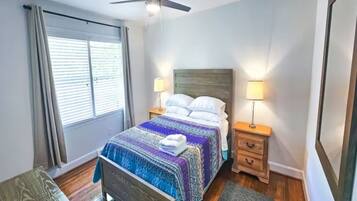 2 bedrooms, iron/ironing board, WiFi, bed sheets