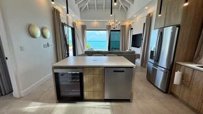 Fridge, microwave, oven, stovetop - Oceanfront Turquoise Dream Villa (Long Bay Hills)
