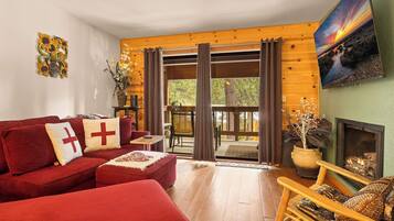 Télévision, cheminée