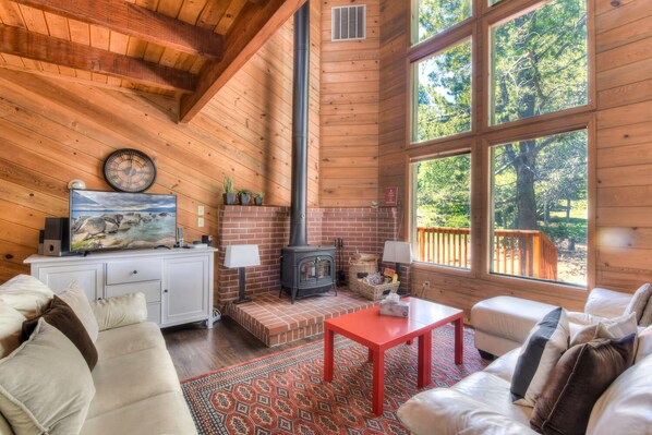 TV, fireplace, stereo
