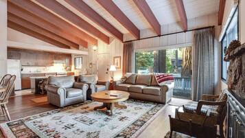 TV, fireplace, DVD player, stereo