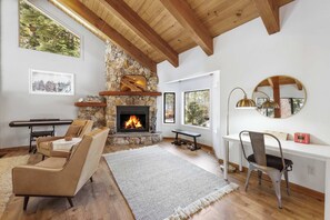 TV, fireplace, DVD player