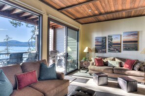 TV, fireplace - Brockway Springs Lodge | Steps to Lake Access! (Kings Beach)