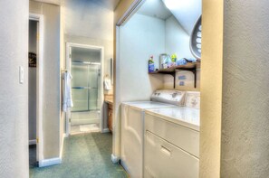 Shower, hair dryer - Lake Forest Villa | Patio w/ BBQ (Tahoe City)