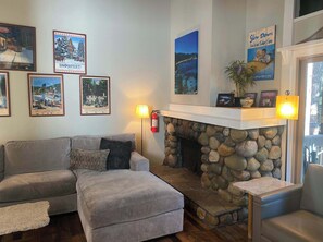 TV, fireplace, DVD player