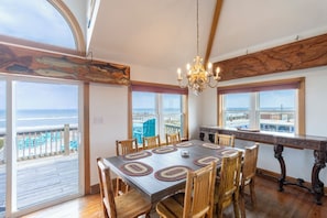 Dining - Sun Realty oceanfront home w/ pool & amazing views near restaurants & Pier! (Nags Head)