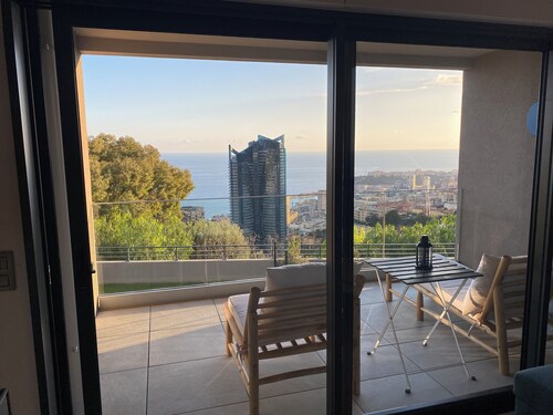 high-end sea view suite overlooking Monaco
