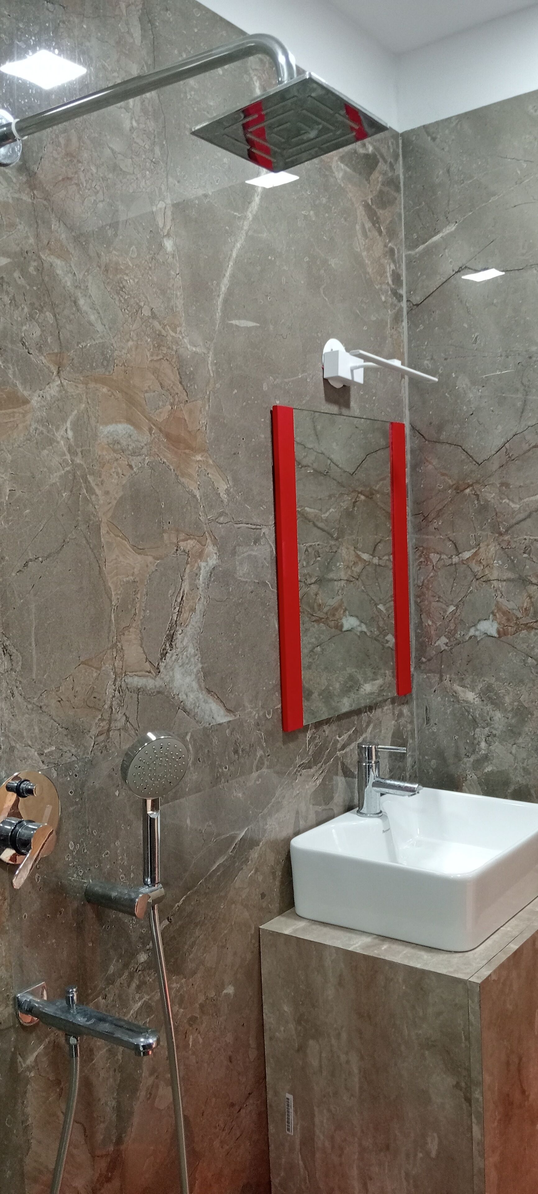 Shower, free toiletries, hair dryer, slippers