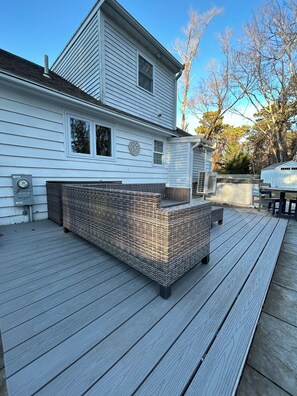 Terrace/patio - 6 Richards Way - New Listing! East Sandwich Home with Hot Tub & Near Beach (Sandwich)
