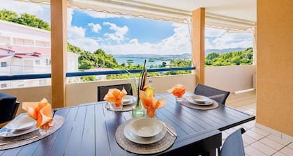 Maison Yole Bleue - Vue sur Les Trois Ilets