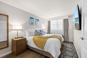 1 slaapkamer, een bureau, een strijkplank/strijkijzer, gratis wifi