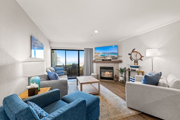 TV connectée, cheminée