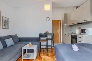 Living area - Cozy studio apartment only 550 meters to the sandy beach (Medulin)