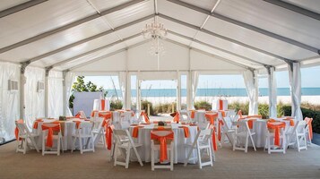 Outdoor banquet area