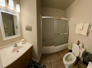 Shower, hair dryer - Unit 121 - Premium Condo (Winter Park)