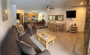 TV, fireplace, DVD player, table football - Unit 313 - Updated Condo (Winter Park)