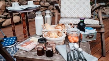 Opções para refeição ao ar livre