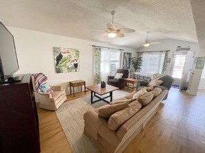 Smart TV, video games, table football, ping pong