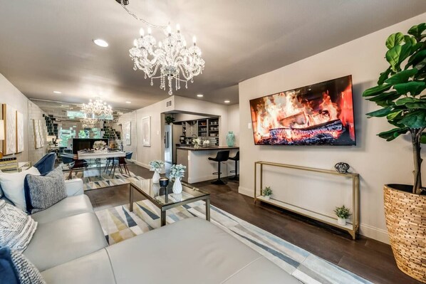 Smart TV, fireplace, offices