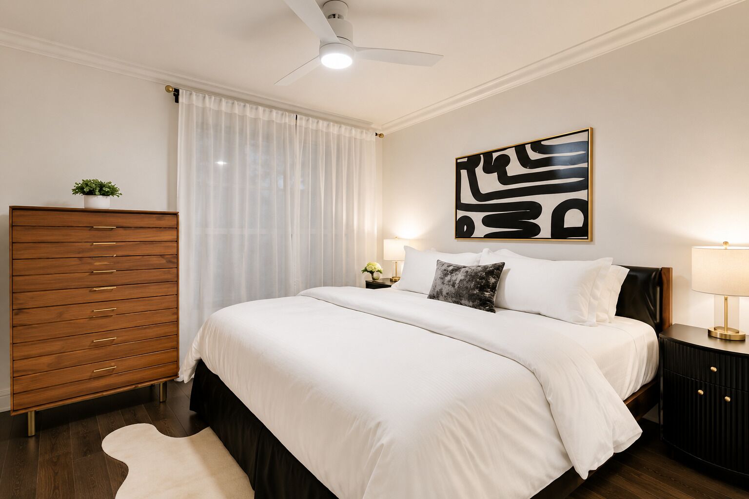 2 bedrooms, iron/ironing board, travel crib, free WiFi