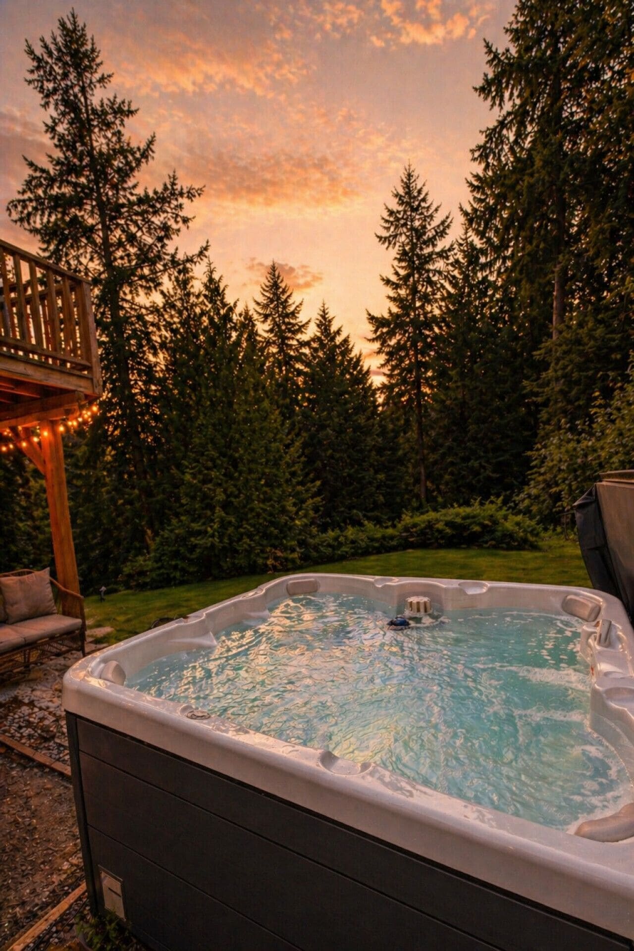 Outdoor spa tub