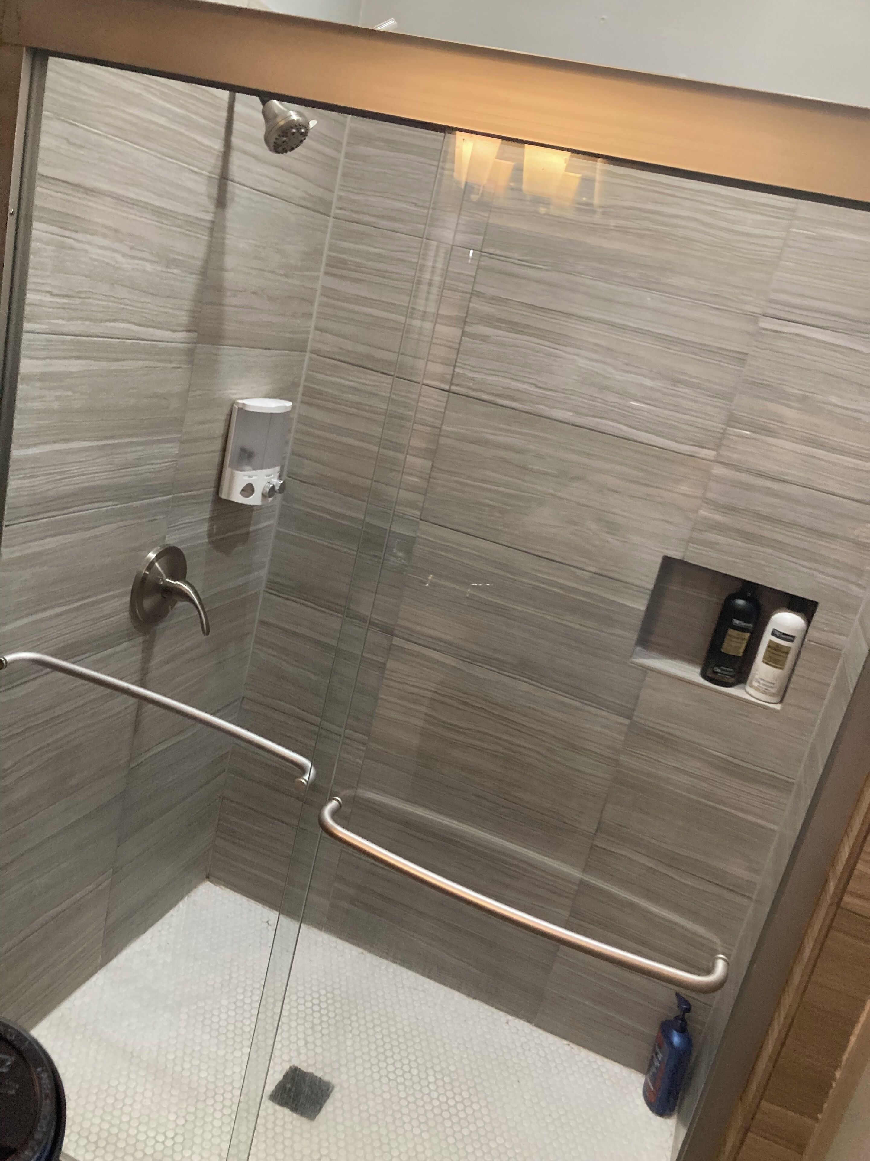 Hair dryer, towels, toilet paper