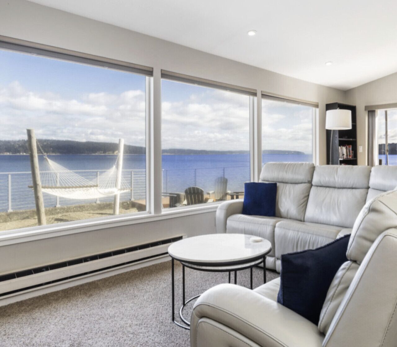 Smart TV, fireplace, video games, DVD player