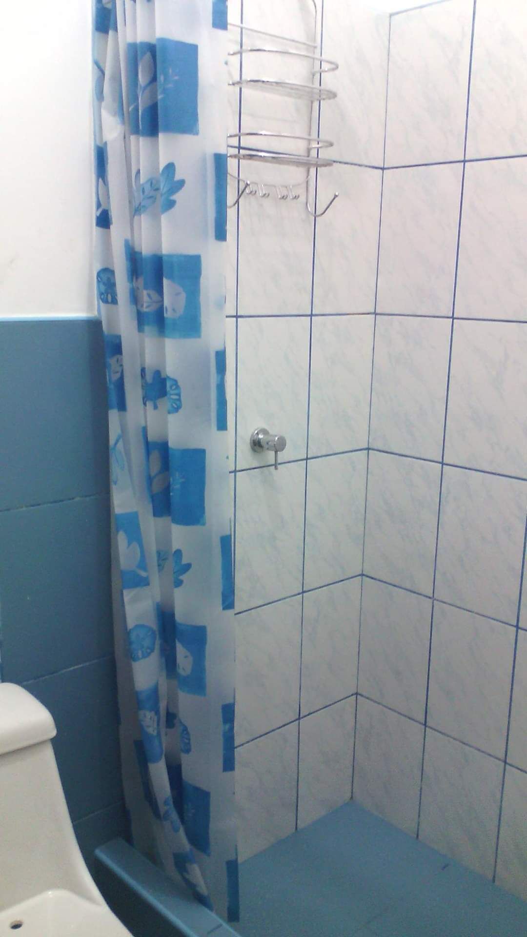 Basic Apartment, Courtyard View | Bathroom | Shower, towels, soap, toilet paper