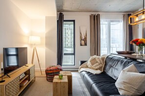 Smart-tv och eldstad